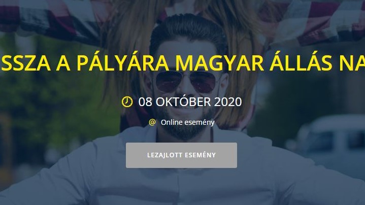 „Vissza a pályára” Magyar Állás Nap - 2020-09-16